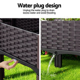 Green Fingers Garden Bed 120x40x36cm PP Planter Box Raised Container Growing Herb - Top-Down View