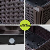 Green Fingers Garden Bed 120x40x36cm PP Planter Box Raised Container Growing Herb - 45-Degree Angle