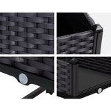 Green Fingers Garden Bed 40x40x23cm PP Planter Box Raised Container Growing Herb - Side View
