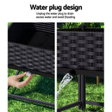 Green Fingers Garden Bed 40x40x23cm PP Planter Box Raised Container Growing Herb - 45-Degree Angle