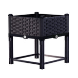 Green Fingers Garden Bed 40x40x23cm PP Planter Box Raised Container Growing Herb - Close-Up Angle