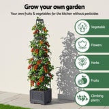 Green Fingers Self Watering Planter with Trellis Adjustable Height Modular Tomato Box 4 Layer 140cm - 45-Degree Angle