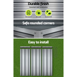 Green Fingers Garden Bed 86x86x30cm Planter Box Raised Container Galvanised Herb - Rear View