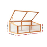 Green Fingers Garden Bed 110x58x42cm Wooden Planter Box Raised Container Growing - Front View