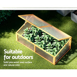 Green Fingers Garden Bed 110x58x42cm Wooden Planter Box Raised Container Growing - Rear View