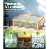 Green Fingers Garden Bed 110x58x42cm Wooden Planter Box Raised Container Growing - Close-Up Angle