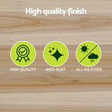 Green Fingers Garden Bed 150x90x30cm Wooden Planter Box Raised Container Growing - 45-Degree Angle