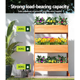 Green Fingers Garden Bed Elevated 69x39x106cm Wooden Planter Box Container Herb - 45-Degree Angle