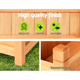 Green Fingers Garden Bed 60x30x33cm Wooden Planter Box Raised Container Growing - Top-Down View