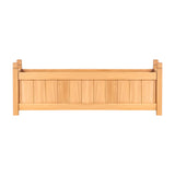 2x Green Fingers Raised Garden Bed 90x30x33cm Wooden Planter Box Raised Container Growing