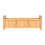 2x Green Fingers Raised Garden Bed 90x30x33cm Wooden Planter Box Raised Container Growing - Side View