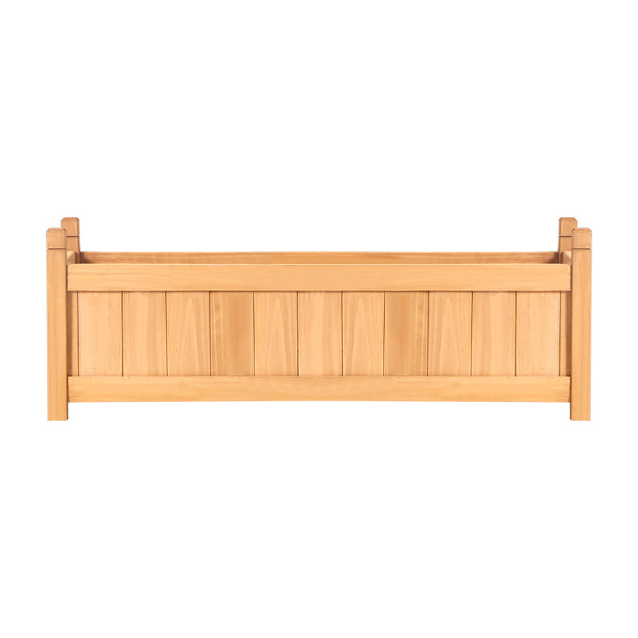 2x Green Fingers Raised Garden Bed 90x30x33cm Wooden Planter Box Raised Container Growing, image 3