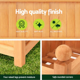 Green Fingers 2X Garden Bed Wooden 64x35x115cm Planter Raised Box Container Trellis - Top-Down View