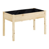 Green Fingers Garden Bed Elevated 120x60x80cm Wooden Planter Box Raised Container - Close-Up Angle