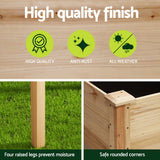 Green Fingers Raised Garden Bed 2x Elevated 120x60x80cm Wooden Planter Box Container - 45-Degree Angle