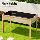 Green Fingers Raised Garden Bed 2x Elevated 120x60x80cm Wooden Planter Box Container - Rear View