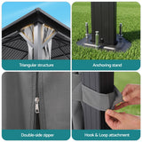 Instahut 3x4.25m Gazebo Hardtop Steel Roof Outdoor Pavilion - Low Angle