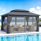 Instahut 3x4.25m Gazebo Hardtop Steel Roof Outdoor Pavilion - Extra Image
