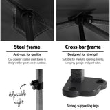 Instahut Gazebo Pop Up Marquee 3x3m Folding Tent Wedding Gazebos 500D Black - Top-Down View