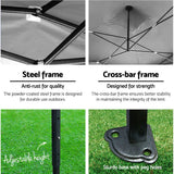 Instahut Gazebo Pop Up Marquee 3x3 Folding Tent Wedding Gazebos 500D Oxford Blue - Top-Down View