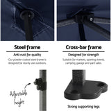 Instahut Gazebo Pop Up Marquee 3x3 Folding Tent Gazebos Camping 500D Oxford Navy - Top-Down View