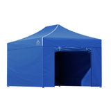 Instahut Gazebo 3x4.5 Pop Up Marquee Folding Tent Wedding Gazebos Camping Outdoor Shade Canopy Blue - Low Angle