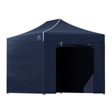 Instahut Gazebo 3x4.5 Pop Up Marquee Folding Tent Wedding Gazebos Camping Outdoor Shade Canopy Navy - Low Angle