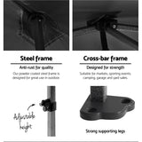 Instahut Gazebo 3x6 Pop Up Marquee Folding Tent Wedding Gazebos Camping Outdoor Shade Canopy Black - Top-Down View