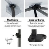 Instahut Gazebo Pop Up Marquee 3x6 Folding Tent Gazebos 500D Oxford Fabric White - Top-Down View