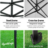 Instahut Gazebo 3x3 Pop Up Marquee Folding Wedding Tent Gazebos Camping Outdoor Shade Canopy Navy - 45-Degree Angle