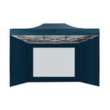 Instahut Gazebo 3x4.5 Pop Up Marquee Folding Wedding Tent Gazebos Camping Outdoor Shade Canopy Navy - Side View