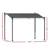 Instahut Gazebo Marquee 3m Outdoor Event Wedding Tent Camping Party Shade Iron Art Canopy Grey - Front View