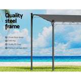 Instahut Gazebo Marquee 3m Outdoor Event Wedding Tent Camping Party Shade Iron Art Canopy Grey - 45-Degree Angle