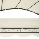Instahut Gazebo Marquee 4x3m Outdoor Event Wedding Tent Camping Party Shade Iron Art Canopy Beige - Side View