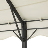 Instahut Gazebo Marquee 4x3m Outdoor Event Wedding Tent Camping Party Shade Iron Art Canopy Beige - Top-Down View
