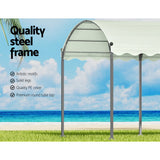 Instahut Gazebo Marquee 4x3m Outdoor Event Wedding Tent Camping Party Shade Iron Art Canopy Beige - 45-Degree Angle