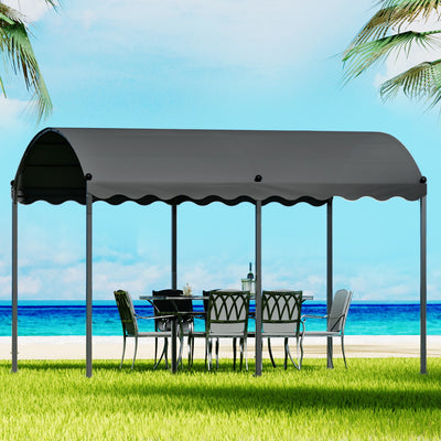 Instahut 4x3m Gazebo Marquee, Iron Art Steel Frame with PE Cover, Grey