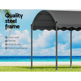 Instahut Gazebo Marquee 4x3m Outdoor Event Wedding Tent Camping Party Shade Iron Art Canopy Grey - 45-Degree Angle