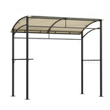 Instahut Gazebo Outdoor BBQ Grill Patio Garden Marquee Shade Shelter Shelf Hooks Beige - Close-Up Angle