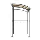 Instahut Gazebo Outdoor BBQ Grill Patio Garden Marquee Shade Shelter Shelf Hooks Beige - Side View