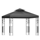 Instahut Gazebo 3x3m Marquee Outdoor Wedding Party Event Tent Home Iron Art Shade Grey - Close-Up Angle