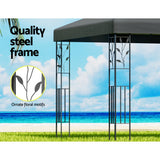 Instahut Gazebo 3x3m Marquee Outdoor Wedding Party Event Tent Home Iron Art Shade Grey - 45-Degree Angle