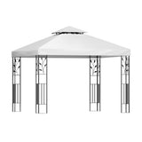 Instahut Gazebo 3x3m Marquee Outdoor Wedding Party Event Tent Home Iron Art Shade White - Close-Up Angle