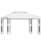 Instahut Gazebo 4x3m Marquee Outdoor Wedding Party Event Tent Home Iron Art Shade White - Close-Up Angle