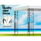 Instahut Gazebo 4x3m Marquee Outdoor Wedding Party Event Tent Home Iron Art Shade White - 45-Degree Angle