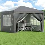 Instahut Gazebo 3x3 Pop Up Marquee Folding Tent Wedding Gazebos Camping Outdoor Shade Canopy Gray - Close-Up Angle