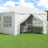 Instahut Gazebo 3x3 Pop Up Marquee Folding Tent Wedding Gazebos Camping Outdoor Canopy White - Close-Up Angle
