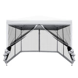 Instahut Gazebo Pop Up Marquee 3x3m Wedding Party Outdoor Camping Tent Canopy Shade Mesh Wall White - Top-Down View