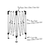 Instahut Gazebo Pop Up Marquee 3x3m Wedding Party Outdoor Camping Tent Canopy Shade Mesh Wall White - 45-Degree Angle