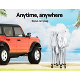 Instahut Gazebo Pop Up Marquee 3x6m Wedding Party Outdoor Camping Tent Canopy Shade Mesh Wall White - Top-Down View